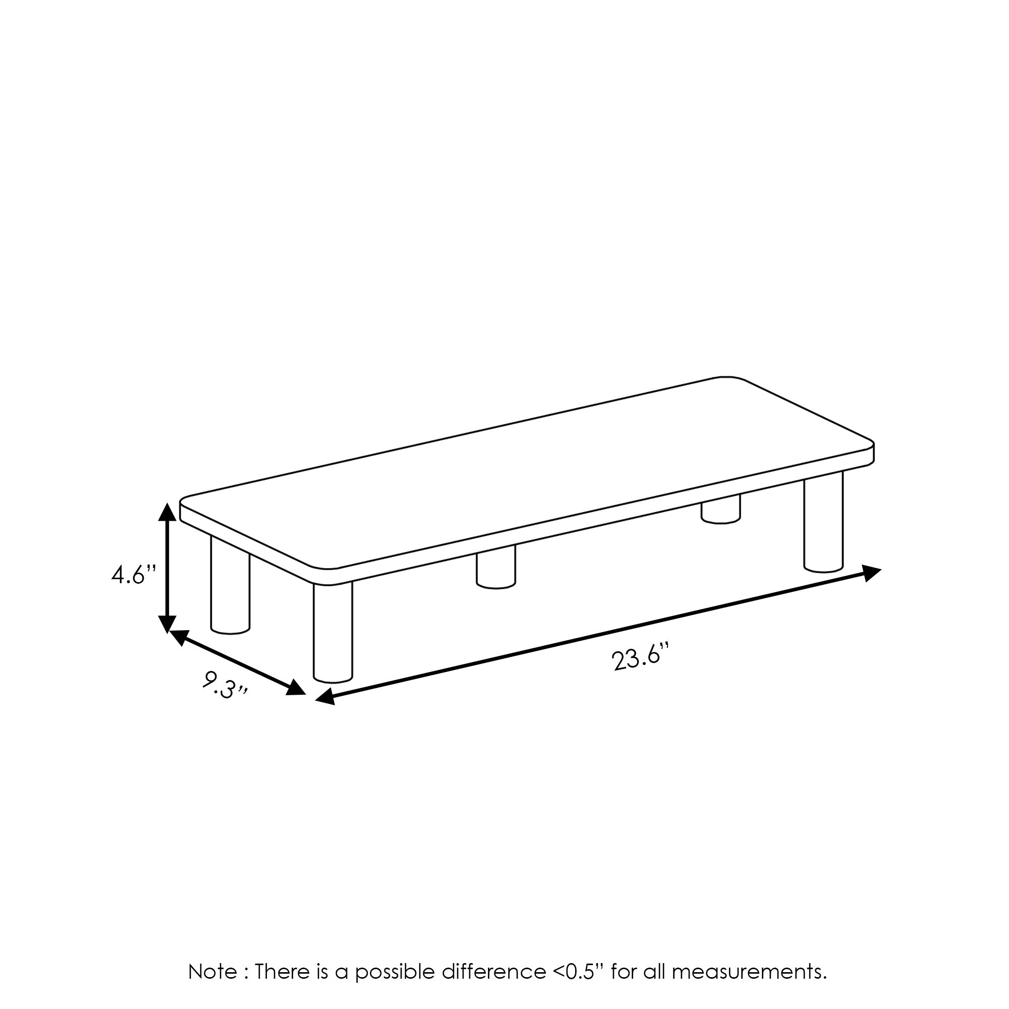 Furinno Turn N Tube Monitor Riser Stand, French Oak/Black